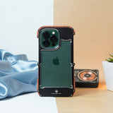 Aluminium Natural Wood Anti Shock Bumper Case - iPhone
