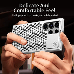 Aromatherapy Metal Cooling Phone Case For Samsung Galaxy