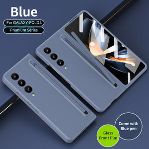 Anti-fall Protective Phone Case With Pen Tray Shell and Film For Samsung Galaxy Z Fold4