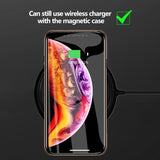 Anti Spy Magnetic Tempered Glass Privacy Metal Case for iphone
