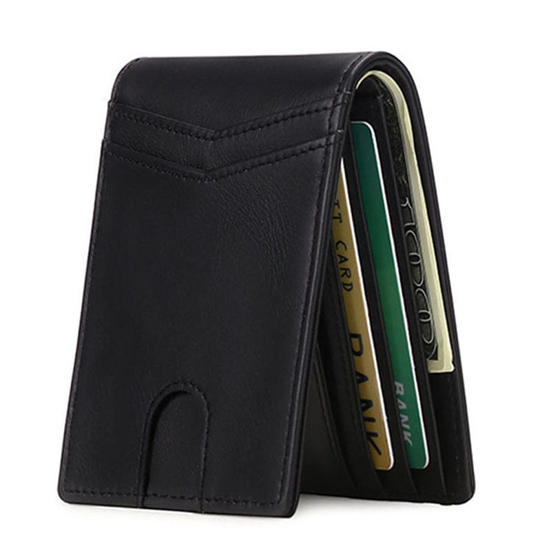 anti-theft brush money clip men's wallet