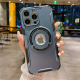 Armor Hybrid Bumper Magnetic Stand Cover For iPhone
