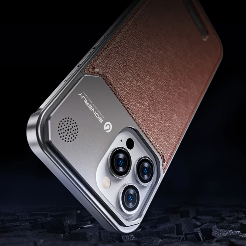 Aero Flex Premium Metallic Leather Case - iPhone 13 14 Series